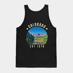 Colorado Landscape Retro Vintage Tank Top